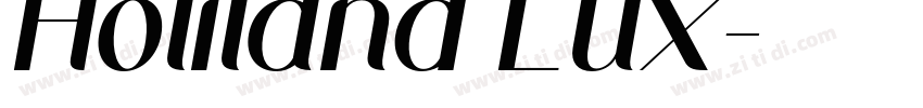 Holiland Lux字体转换